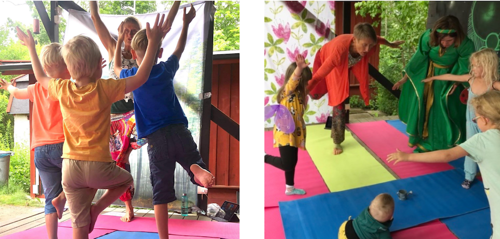 sagoyoga, bilder på barn som yogar